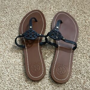 Tory Burch Leather Flip Flips
